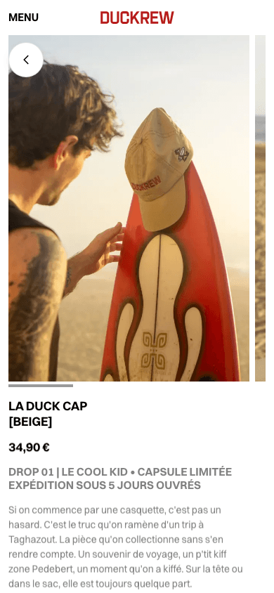 The Duck Cap, on the Duckrew shop